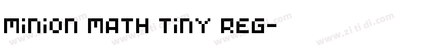 Minion Math Tiny Reg字体转换